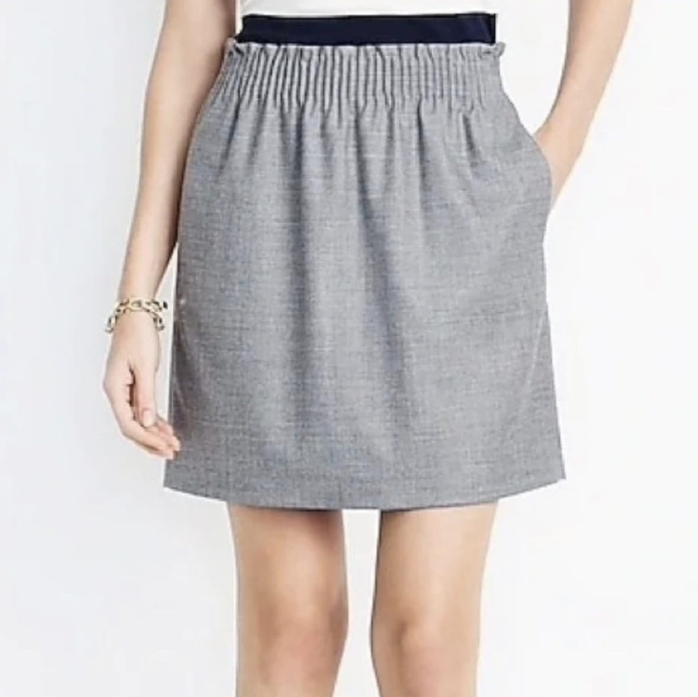 Grey J Crew Sidewalk Skirt